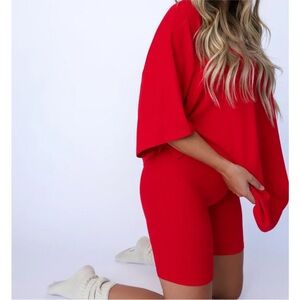 The Foxy Kind All Weekend Long Set Shorts Red Size Small/Medium